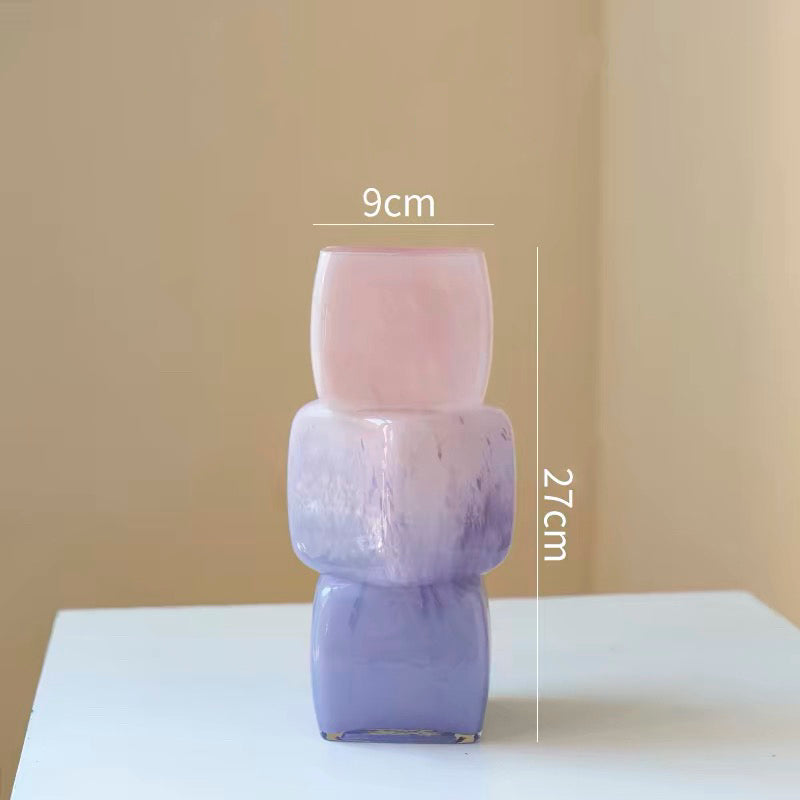 -漸變幾何方塊花瓶