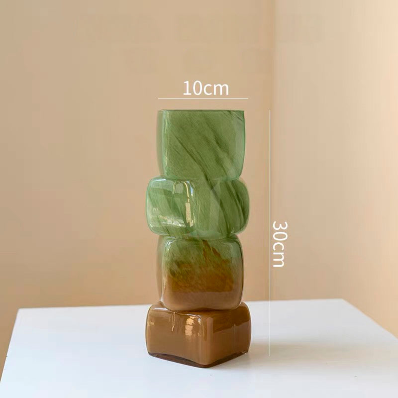 -漸變幾何方塊花瓶
