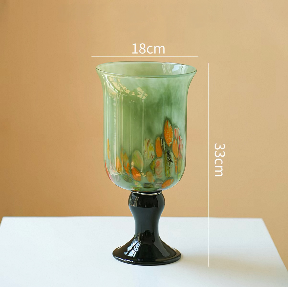 -法式复古高脚琉璃花瓶